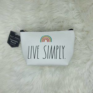 NEW Rae Dunn Live Simply Travel Cosmetic Pouch 8.25 x 5.5 x 2.75
